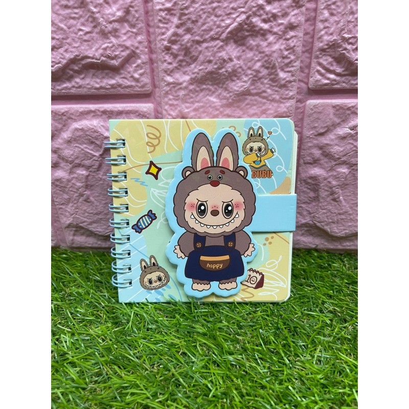 Libreta pequeña de labubu con cierre magico