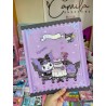carpeta con hojas estampadas de kuromi
