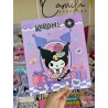 carpeta con hojas estampadas de kuromi