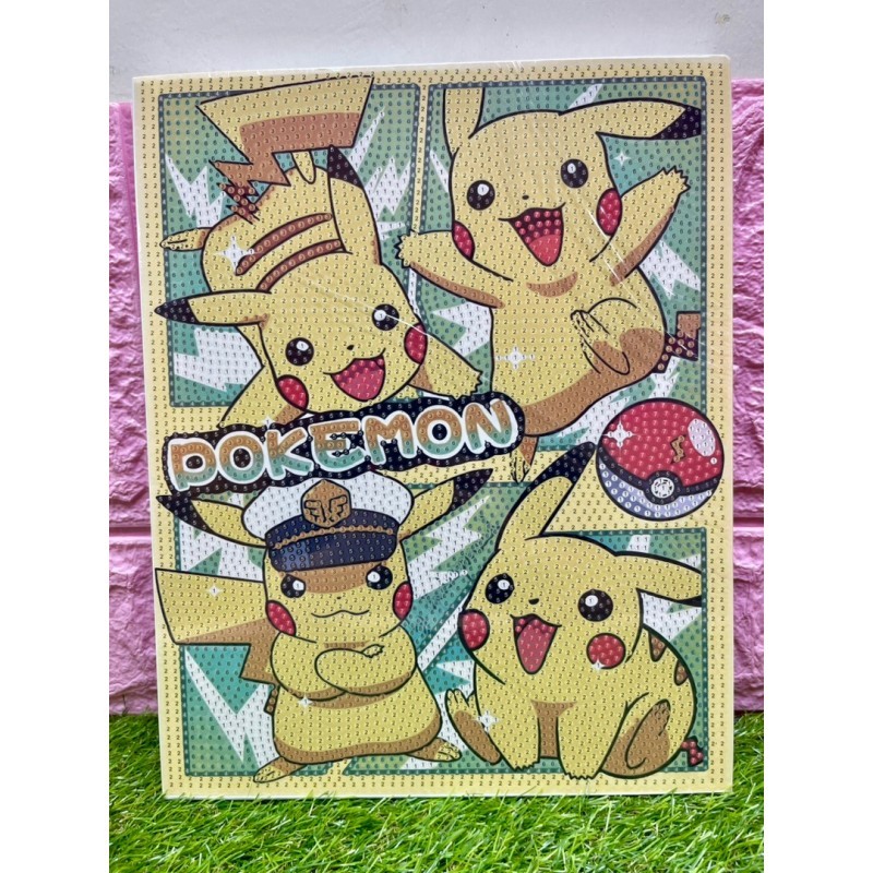 Cuadro de diamante pikachu 24x30cm