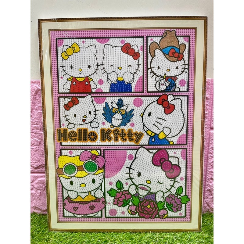 Cuadro de diamante Hello kitty  30cm x 40cm