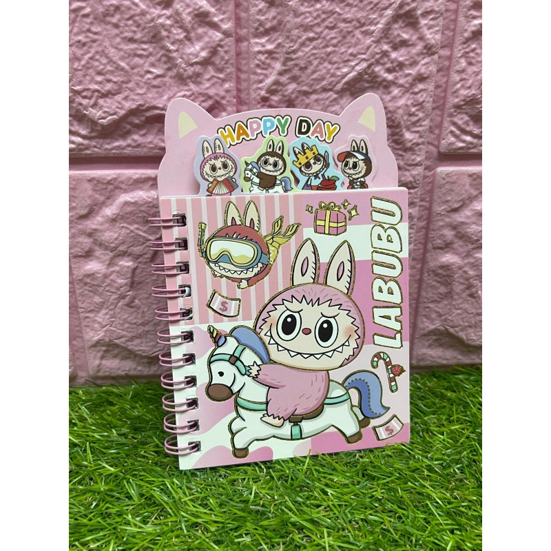 Libreta pequeña con stickers - Labubu