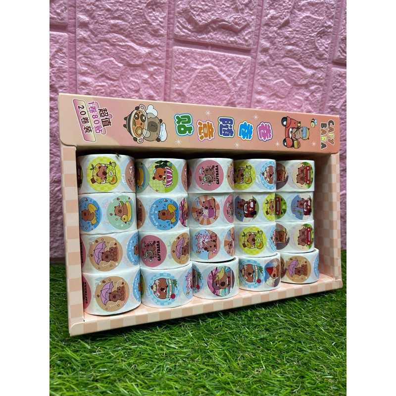 Rollo de Stickers - Capybara