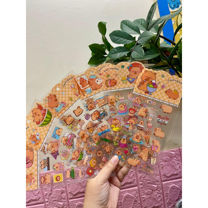Lámina de stickers - Capybara