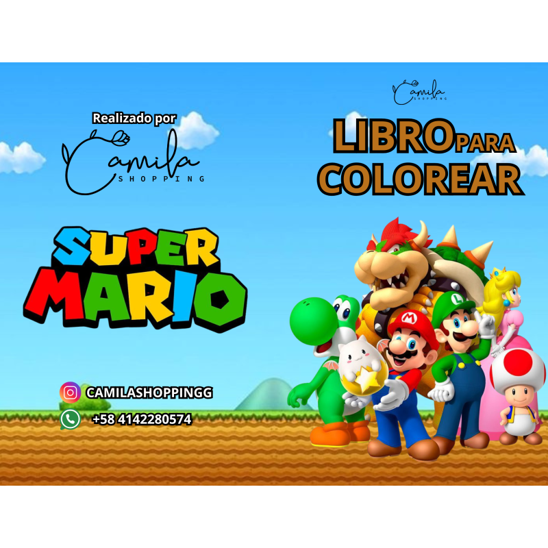 Libro para colorear - Mario Bross