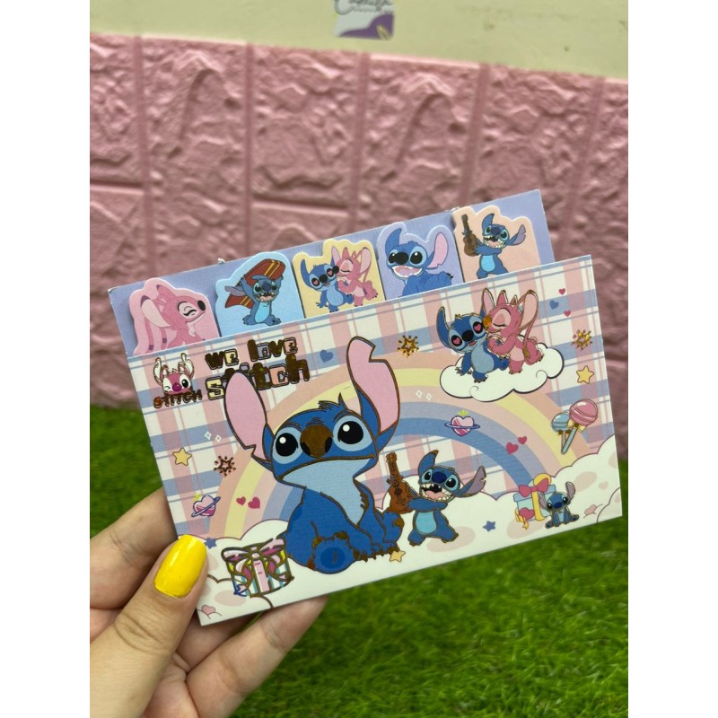 Marca páginas con notas adhesivas - Stitch