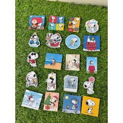 20 Stickers de Snoopy 5x5cm